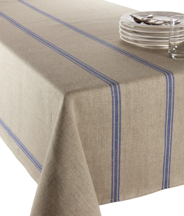 Nappe monogramme bleu