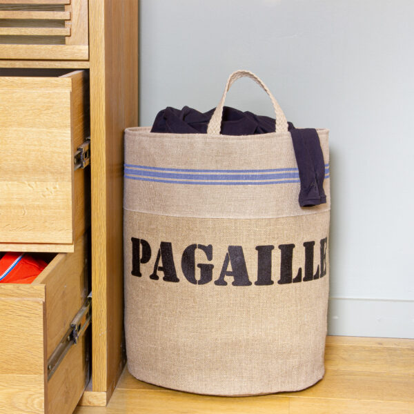 SAC EN LIN PAGAILLE Monogramme Bleu – Image 2