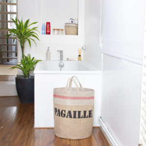 SAC EN LIN PAGAILLE Monogramme Rouge