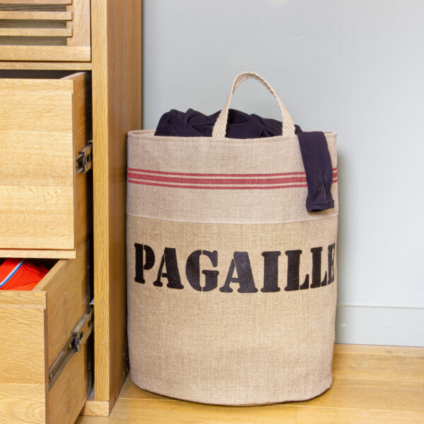 SAC EN LIN PAGAILLE Monogramme Rouge – Image 2