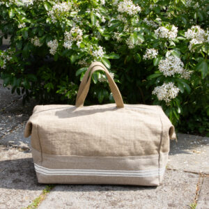 SAC VOYAGE en Lin Monogramme Blanc