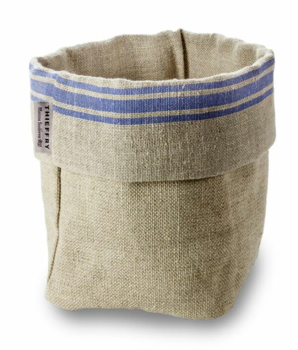 PANIERE en Lin GRAND MODELE Monogramme Bleu – Image 3