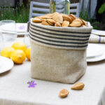 PANIERE en Lin GRAND MODELE Hardelot Noir