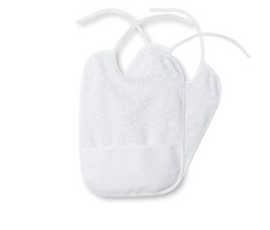 LOT DE 2 BAVOIRS MIXTE A BRODER Blanc