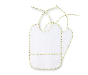 LOT DE 2 BAVOIRS FILLE A BRODER Blanc