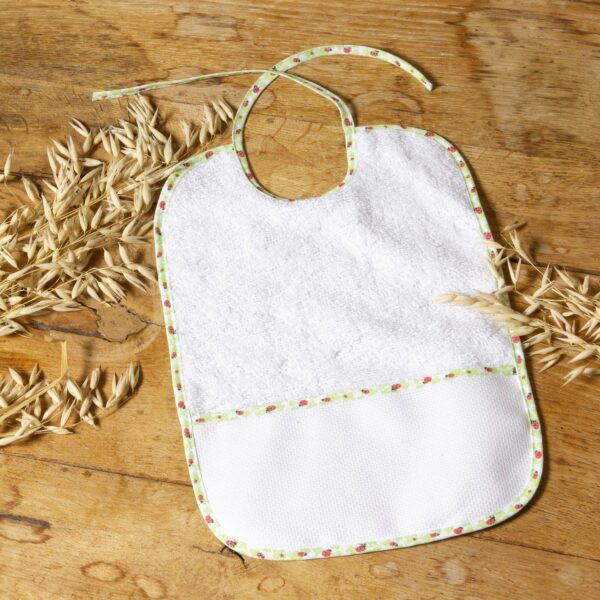 LOT DE 2 BAVOIRS FILLE A BRODER Blanc – Image 2