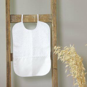 LOT DE 2 BAVOIRS MIXTE A BRODER Blanc