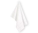TORCHON CAMPAGNE A BRODER Fond blanc / vert
