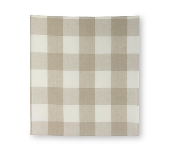 TORCHON CARREAU CHIC A BRODER Fond Naturel / Blanc – Image 3