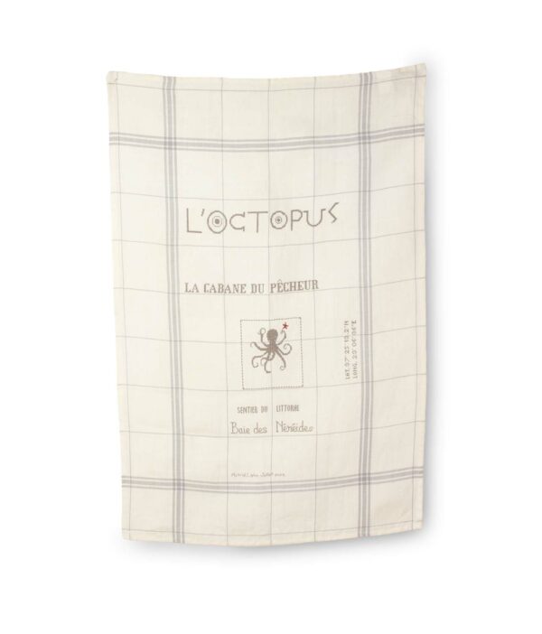 TORCHON MONTMARTRE A BRODER Fond Blanchi/Gris – Image 5