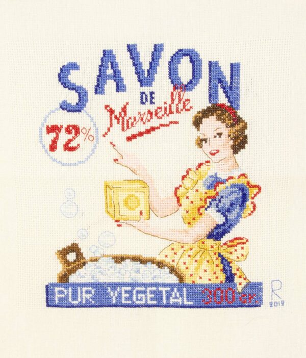 TORCHON GRAND MERE A BRODER Marine – Image 3