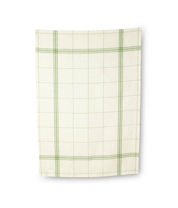 TORCHON MONTMARTRE A BRODER Fond Blanchi/Vert – Image 2