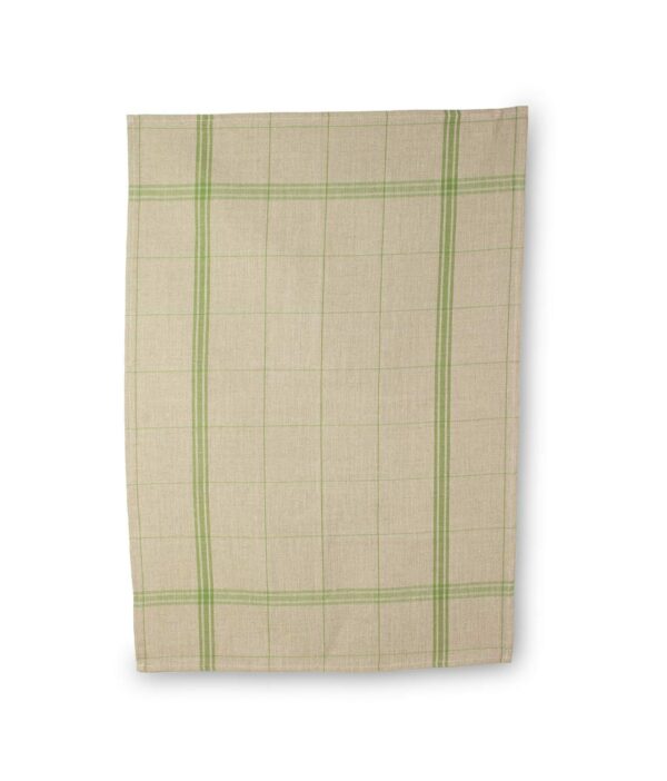 TORCHON MONTMARTRE A BRODER Fond Naturel / Vert – Image 2