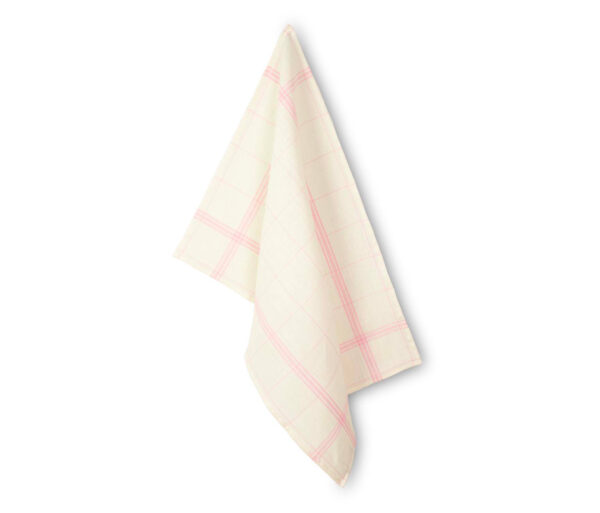 TORCHON MONTMARTRE A BRODER Fond Blanchi/Rose