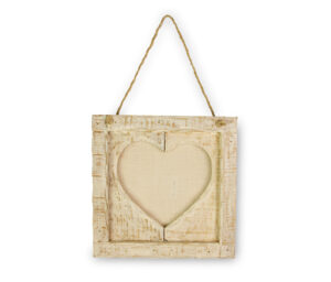 CADRE EN BOIS, COEUR A BRODER