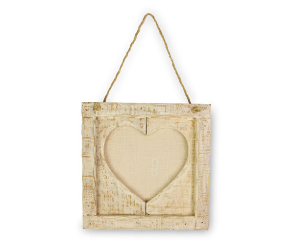 CADRE EN BOIS, COEUR A BRODER
