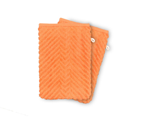 Lot de 2 Gants de Toilette Motifs Orange